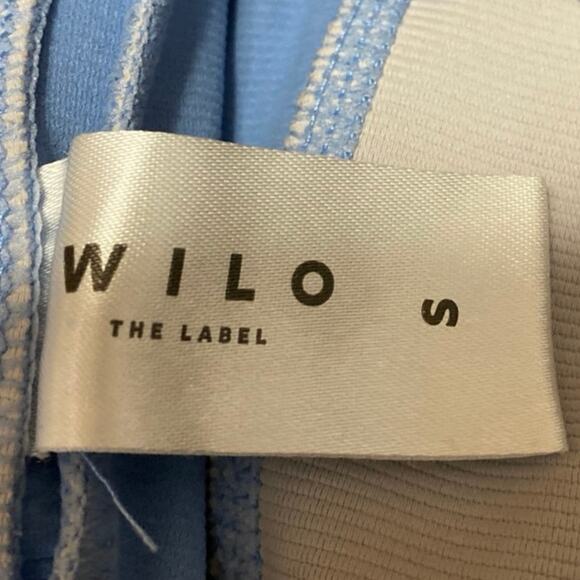 Wilo The Label Women's Blue Mid Rise Athletic Workout Running Biker Shorts Sz S - Picture 4 of 5